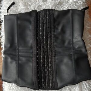 Black Latex Waist Trainer Corset